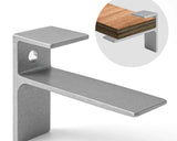 Single hole aluminum shelf bracket for 3/4 inch melamine shelving, heavy-duty and rust-resistant, easy DIY installation