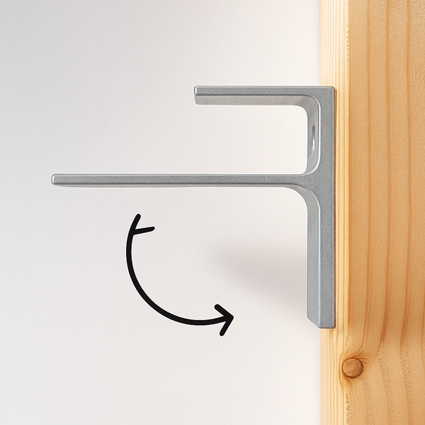Single Hole Aluminum Shelf Bracket