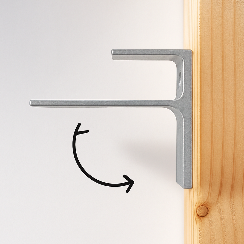 Single Hole Aluminum Shelf Bracket